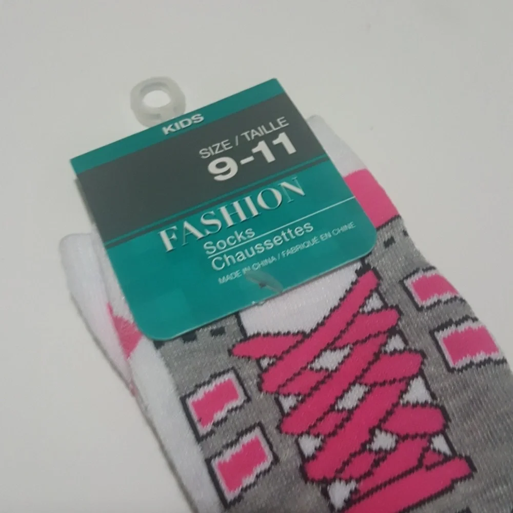 Kids Sneaker Fashion Socks- Size 9-11